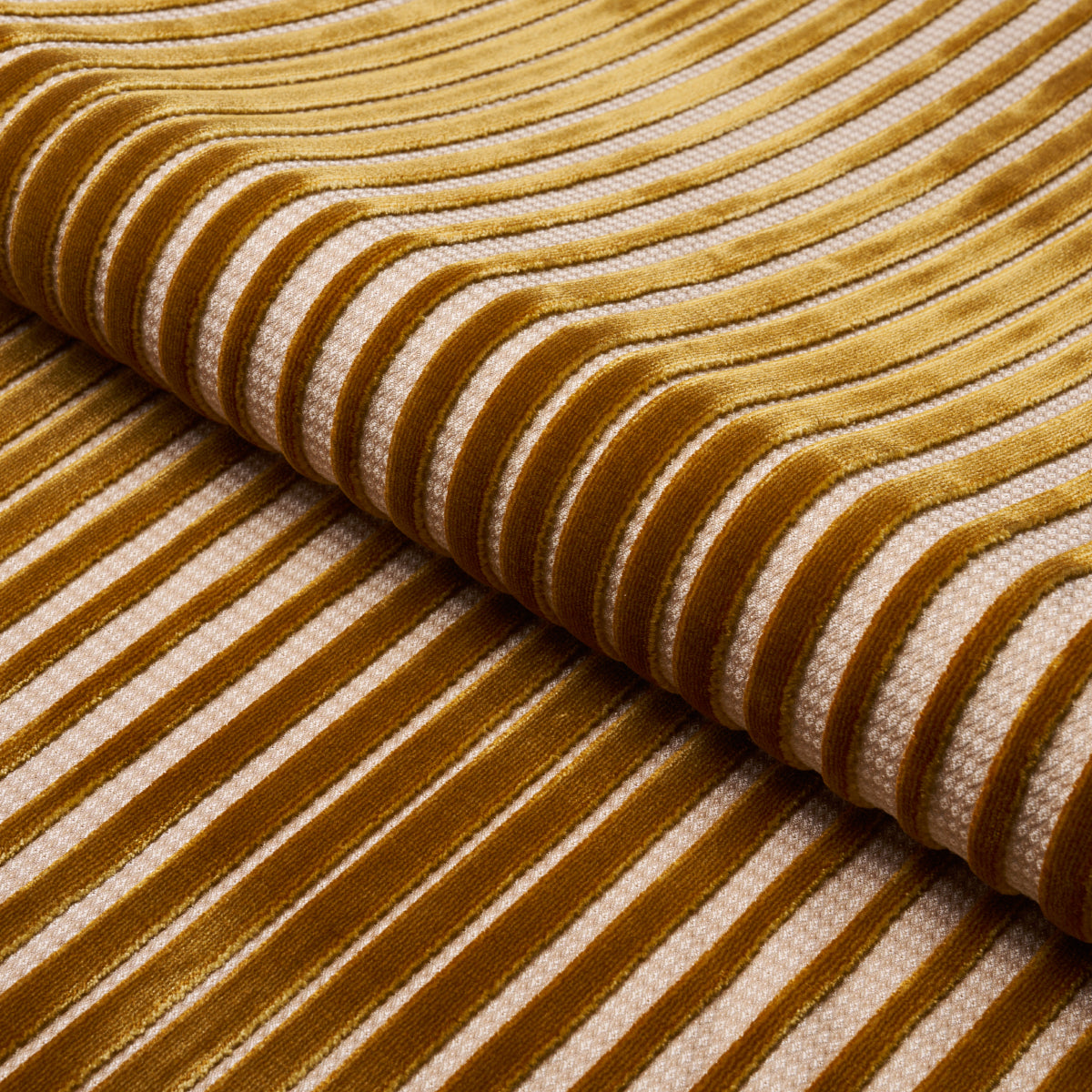 Purchase 82151 | Chimay Stripe Velvet, Bronze - Schumacher Fabric