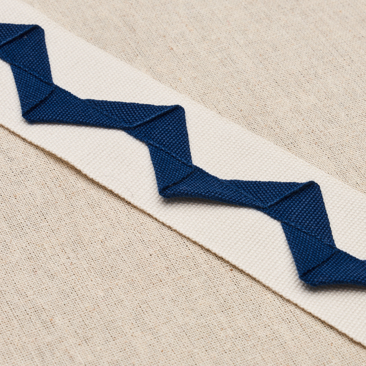 Purchase 82241 | Lazare Appliqué Tape, Navy On Ivory - Schumacher Trim