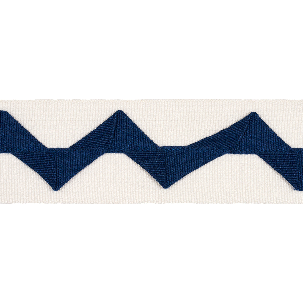 Purchase 82241 | Lazare Appliqué Tape, Navy On Ivory - Schumacher Trim