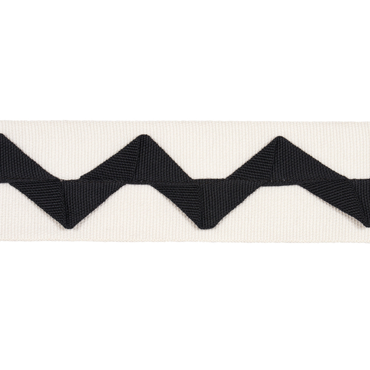 Purchase 82243 | Lazare Appliqué Tape, Black On Ivory - Schumacher Trim
