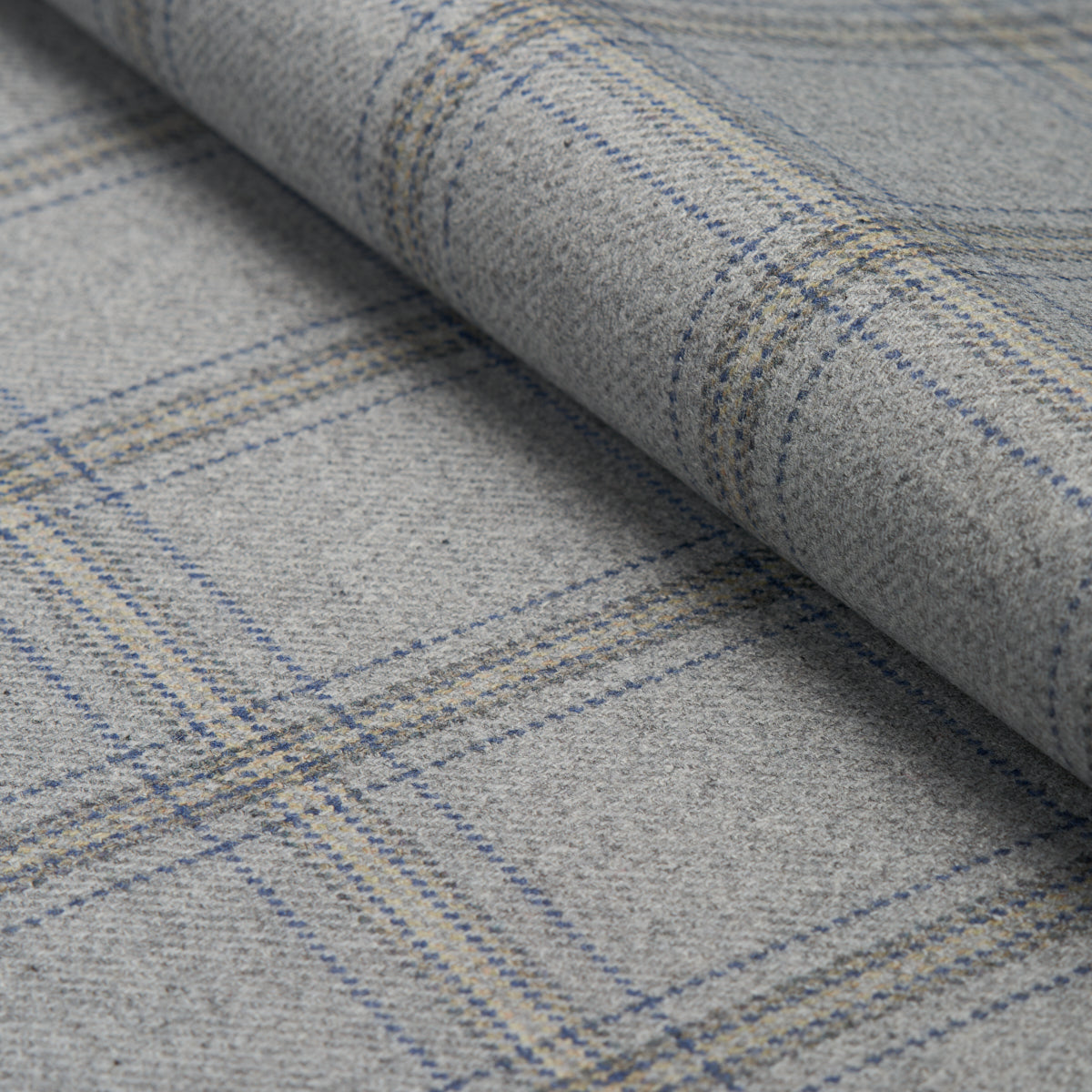 Purchase 82342 Blackburn Merino Plaid, Grey by Schumacher Fabric