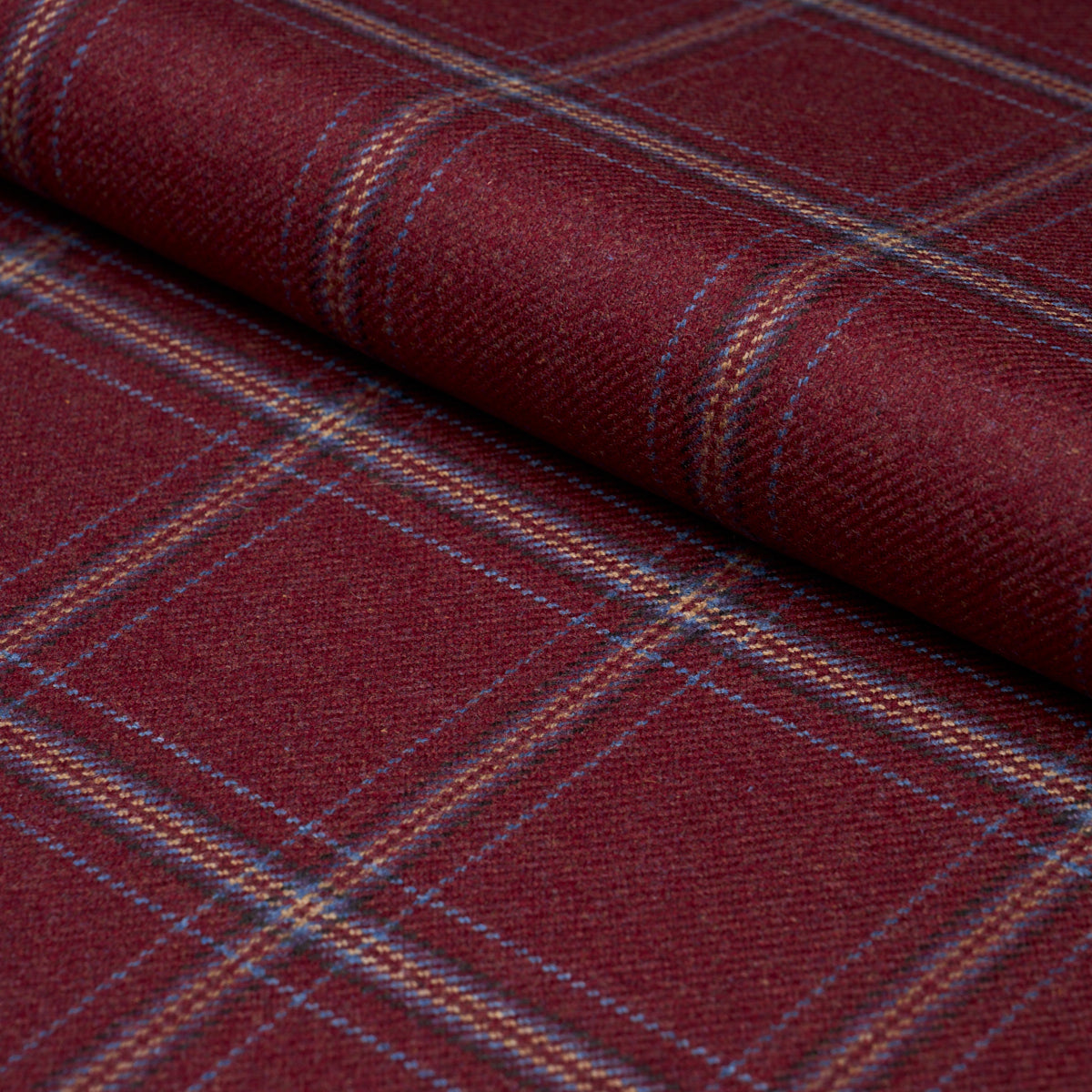 Purchase 82344 | Blackburn Merino Plaid, Redwood - Schumacher Fabric