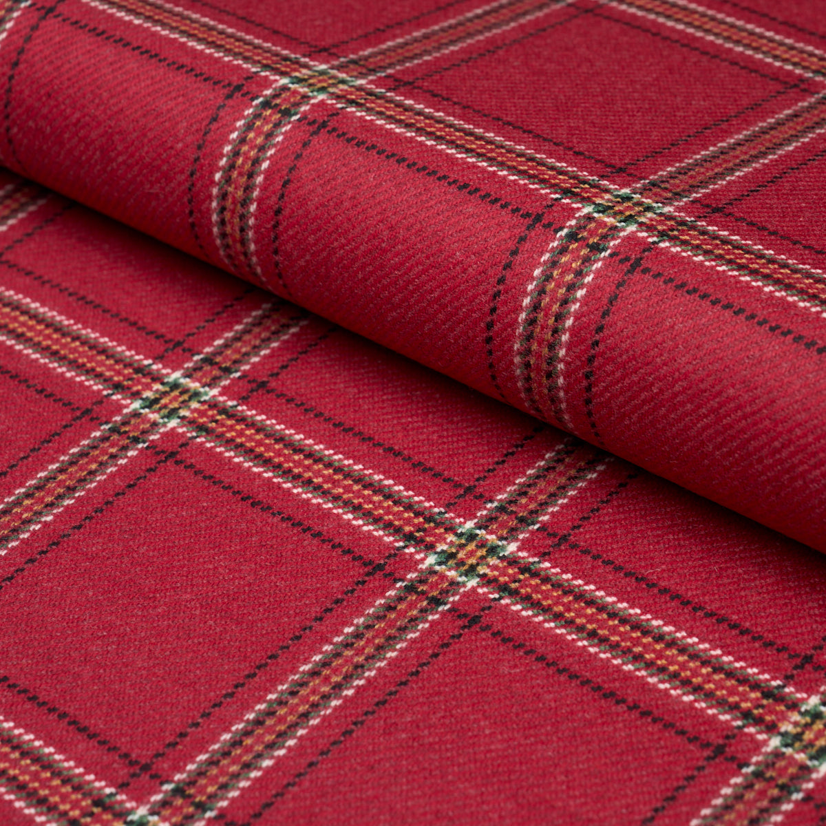 Purchase 82345 | Blackburn Merino Plaid, Crimson - Schumacher Fabric