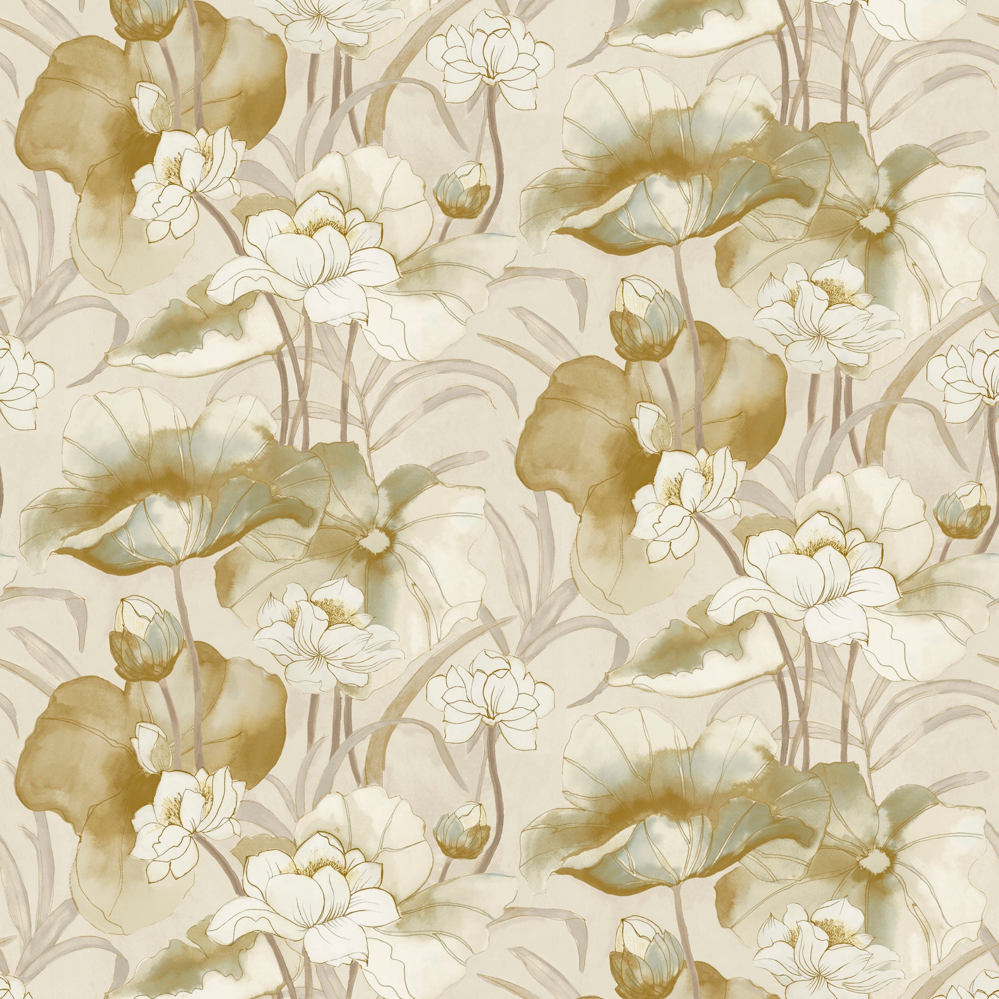 Purchase JF Wallpaper Pattern number 8237 19W9441 Yellow Floral Wallpaper