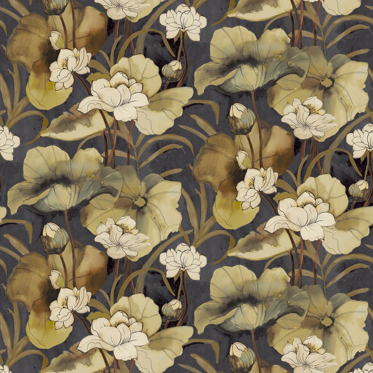 Purchase JF Wallpaper Product# 8237 99W9441 Yellow Floral Wallpaper