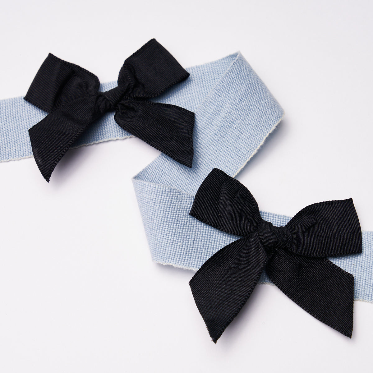 Purchase 82470 | Claudia Tape, Black On Sky - Schumacher Trim