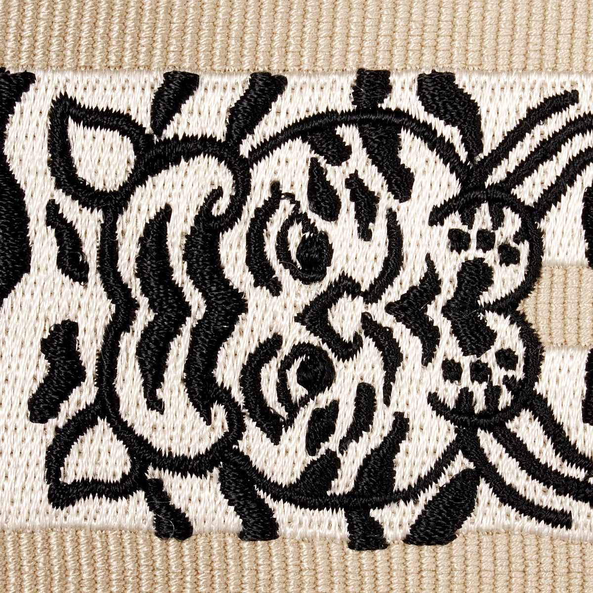 Purchase 82510 | Le Tigre Embroidered Trim, Neutral - Schumacher Trim