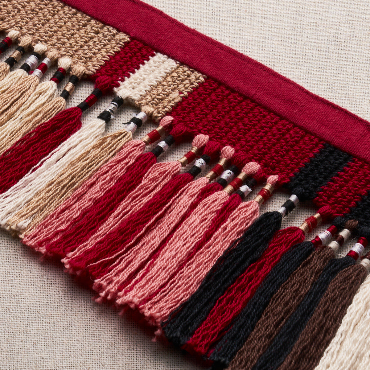 Purchase 82520 | El Morocco Handmade Tassel Trim, Warm Multi - Schumacher Trim