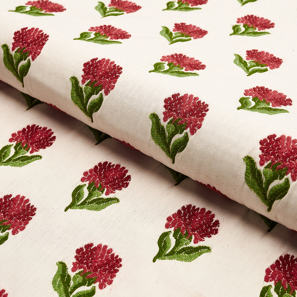 82630 | Rosina Floral, Garnet - Schumacher Fabric