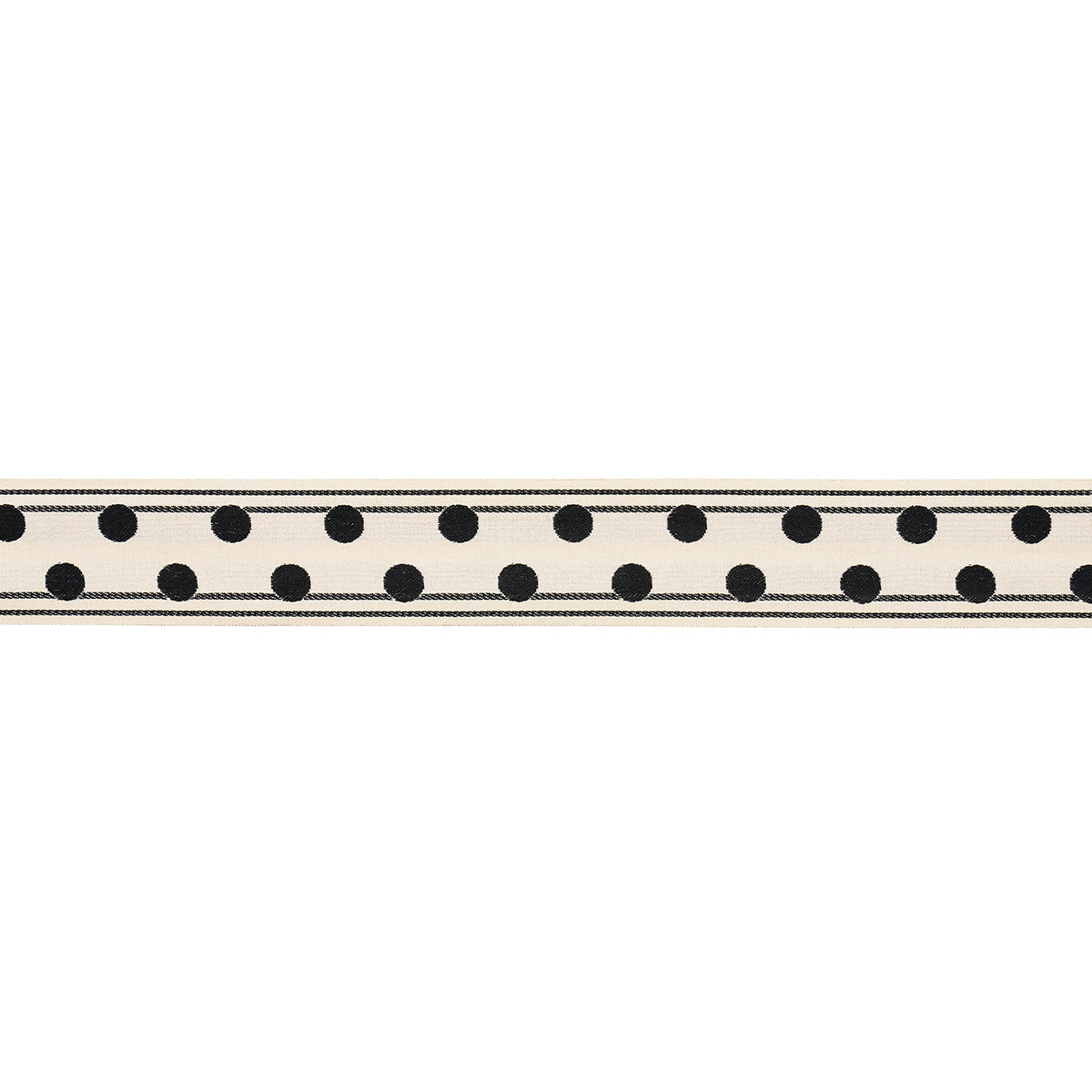 Purchase 82790 | Bianca Tape, Ivory Noir - Schumacher Trim