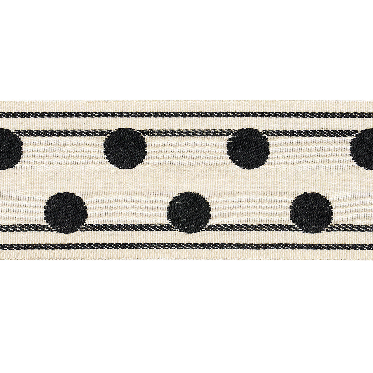 Purchase 82790 | Bianca Tape, Ivory Noir - Schumacher Trim