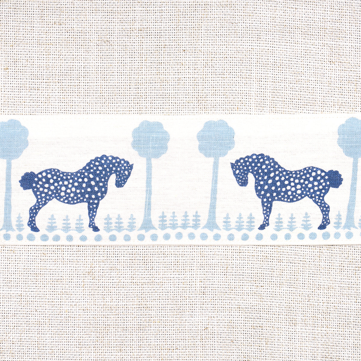 Purchase 82811 | Polka Dot Pony Tape, Blue - Schumacher Trim