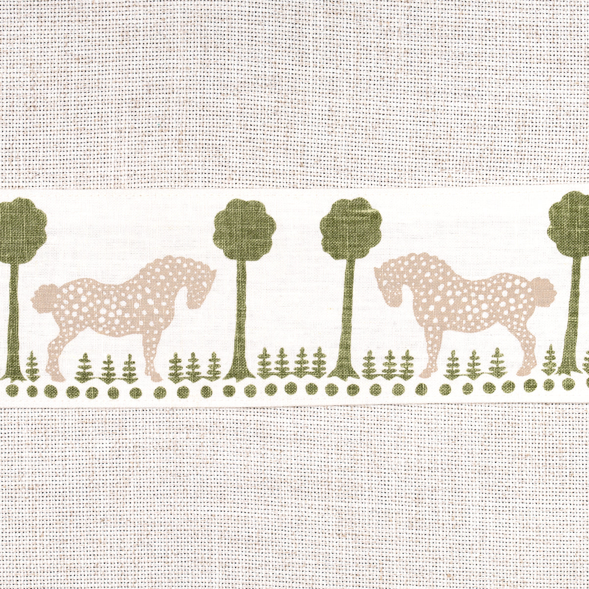 Purchase 82812 | Polka Dot Pony Tape, Olive - Schumacher Trim