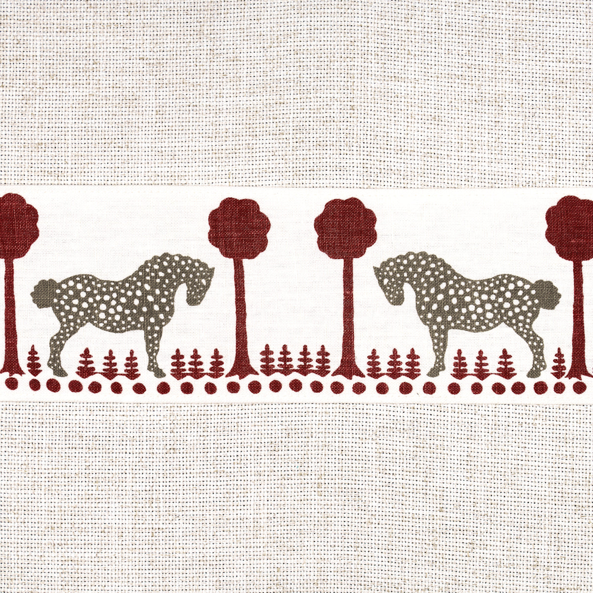 Purchase 82813 | Polka Dot Pony Tape, Red - Schumacher Trim