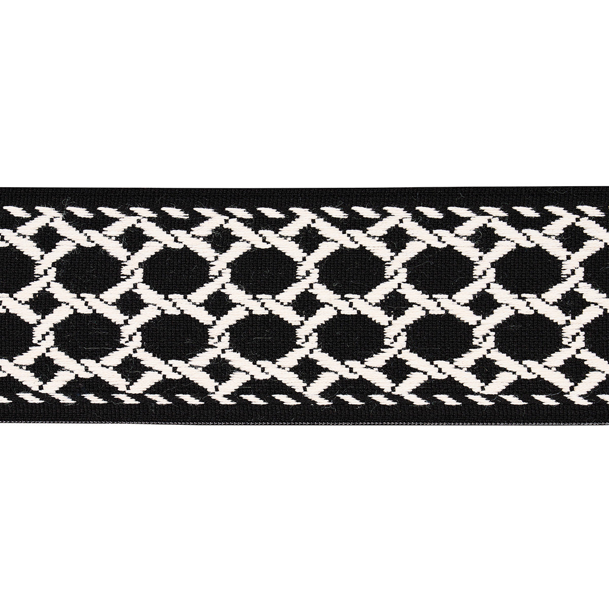Purchase 82824 | Lattice Indoor/Outdoor Tape, Black - Schumacher Trim