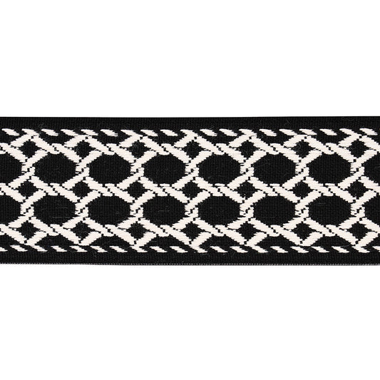 Purchase 82824 | Lattice Indoor/Outdoor Tape, Black - Schumacher Trim