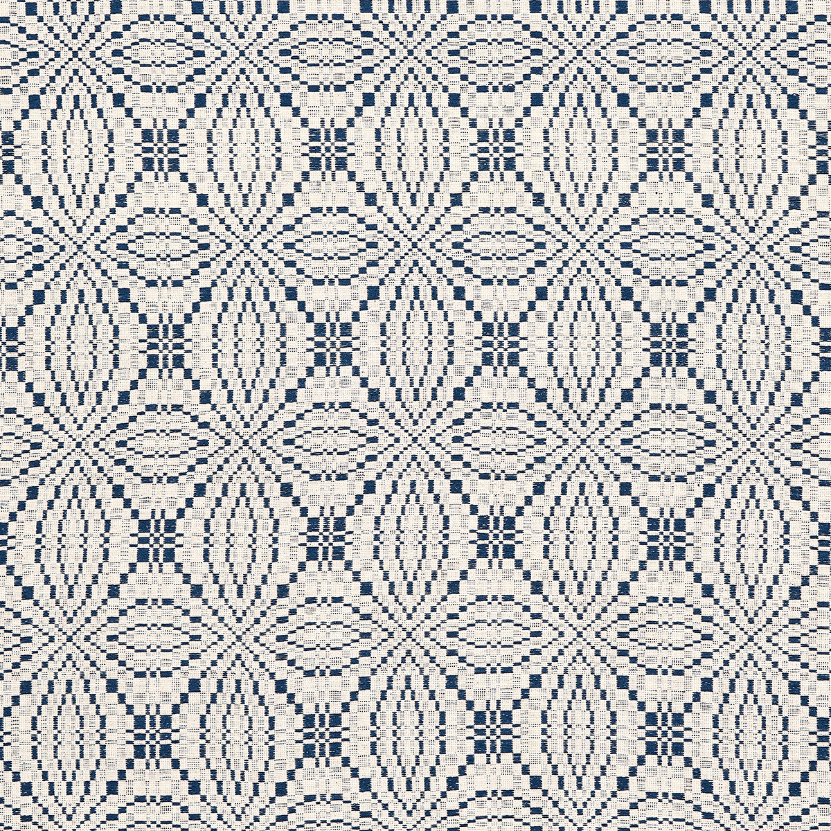 Purchase 82911 | Azulejos, Navy - Schumacher Fabric