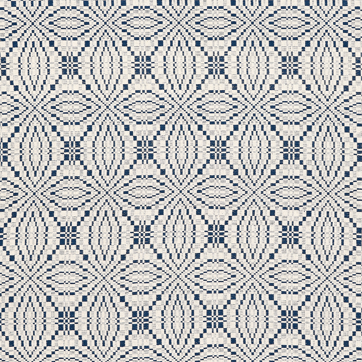 Purchase 82911 Francestown Coverlet, Navy by Schumacher Fabric