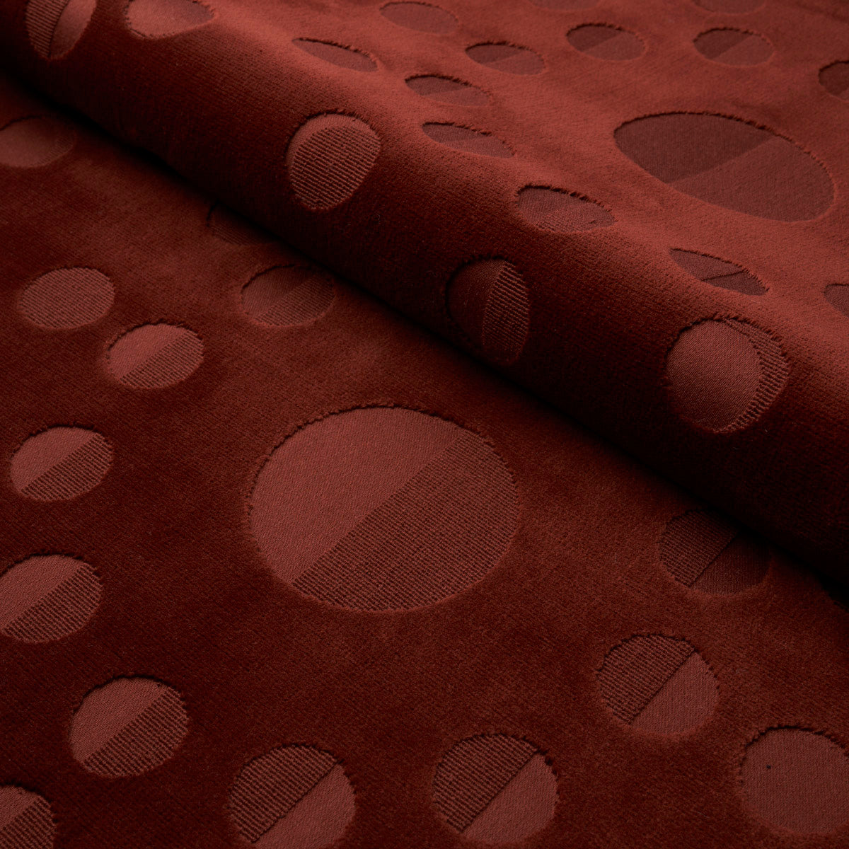 Purchase 83191 Moon Phase Velvet, Red by Schumacher Fabric