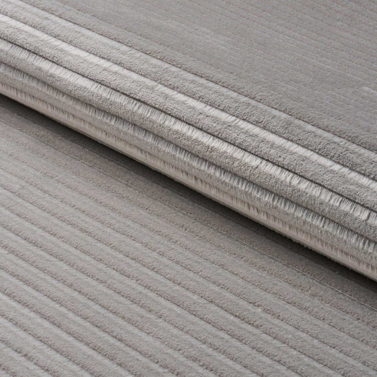 Purchase 83302 | Petite Channeled Velvet, Otter Grey - Schumacher Fabric