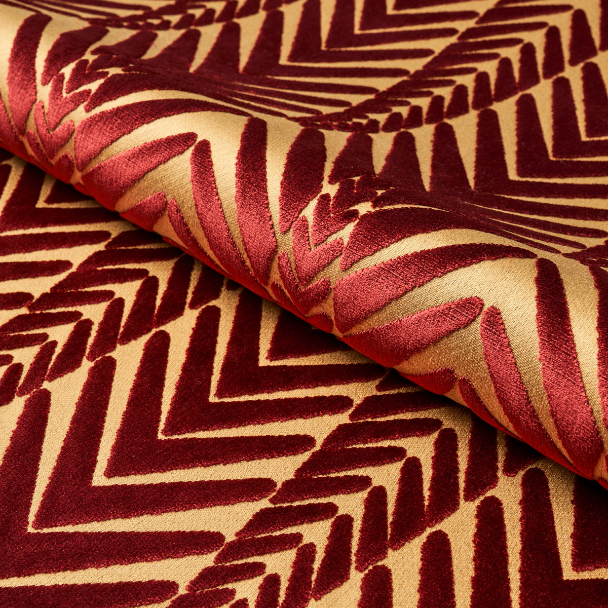 Purchase 83401 | Zebra Velvet, Gold Plum - Schumacher Fabric