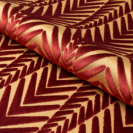 Purchase 83401 | Zebra Velvet, Gold Plum - Schumacher Fabric