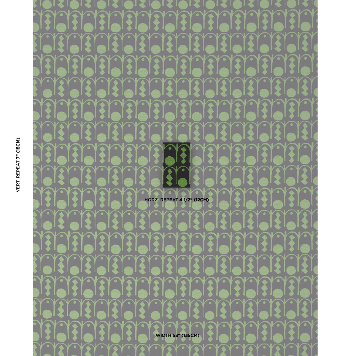 Purchase 83412 | Downtown, Green And Black - Schumacher Fabric