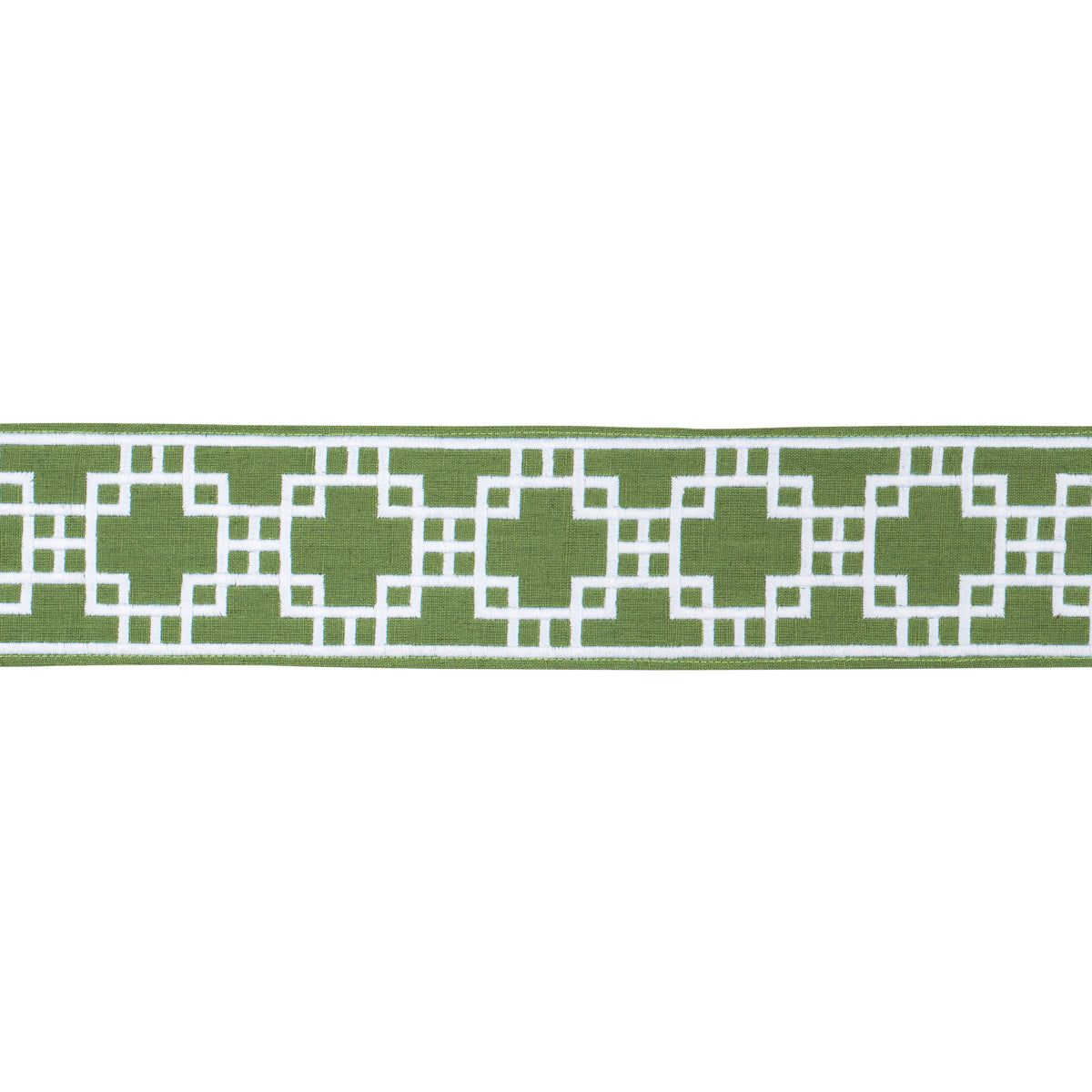 Purchase 83590 | Squared Away Trellis Tape, Green - Schumacher Trim