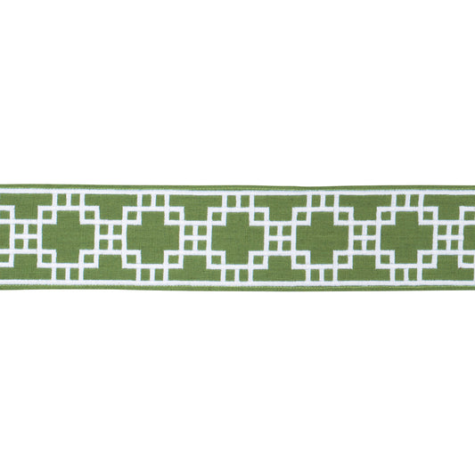 Purchase 83590 | Squared Away Trellis Tape, Green - Schumacher Trim