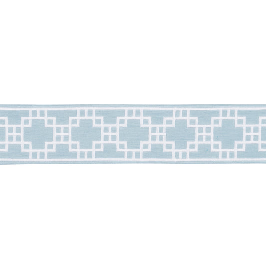Purchase 83591 | Squared Away Trellis Tape, Sky - Schumacher Trim