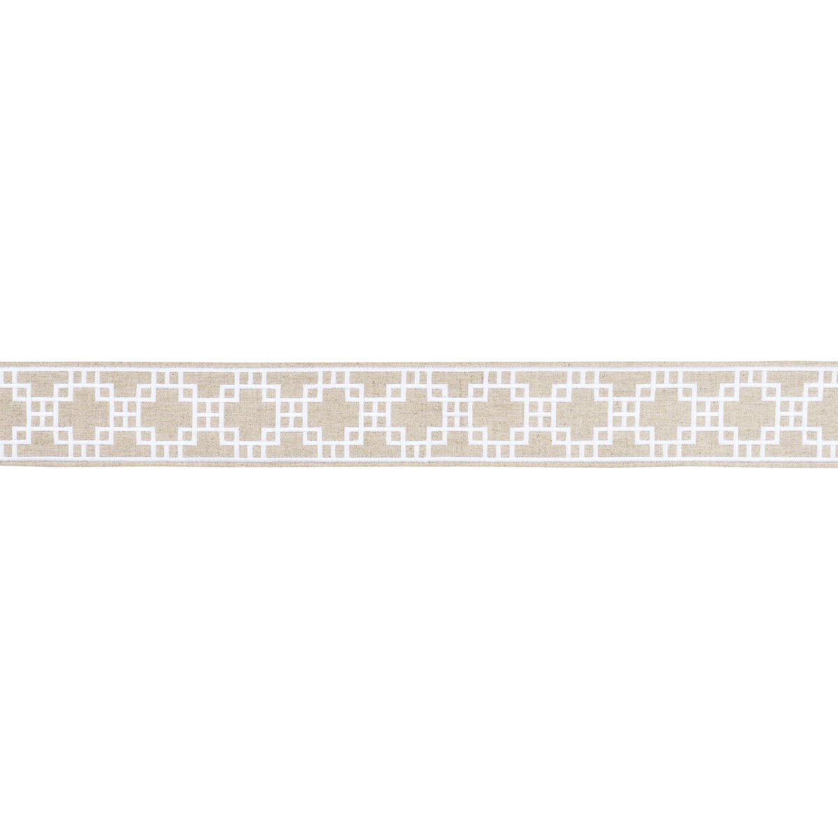 Purchase 83592 | Squared Away Trellis Tape, Natural - Schumacher Trim