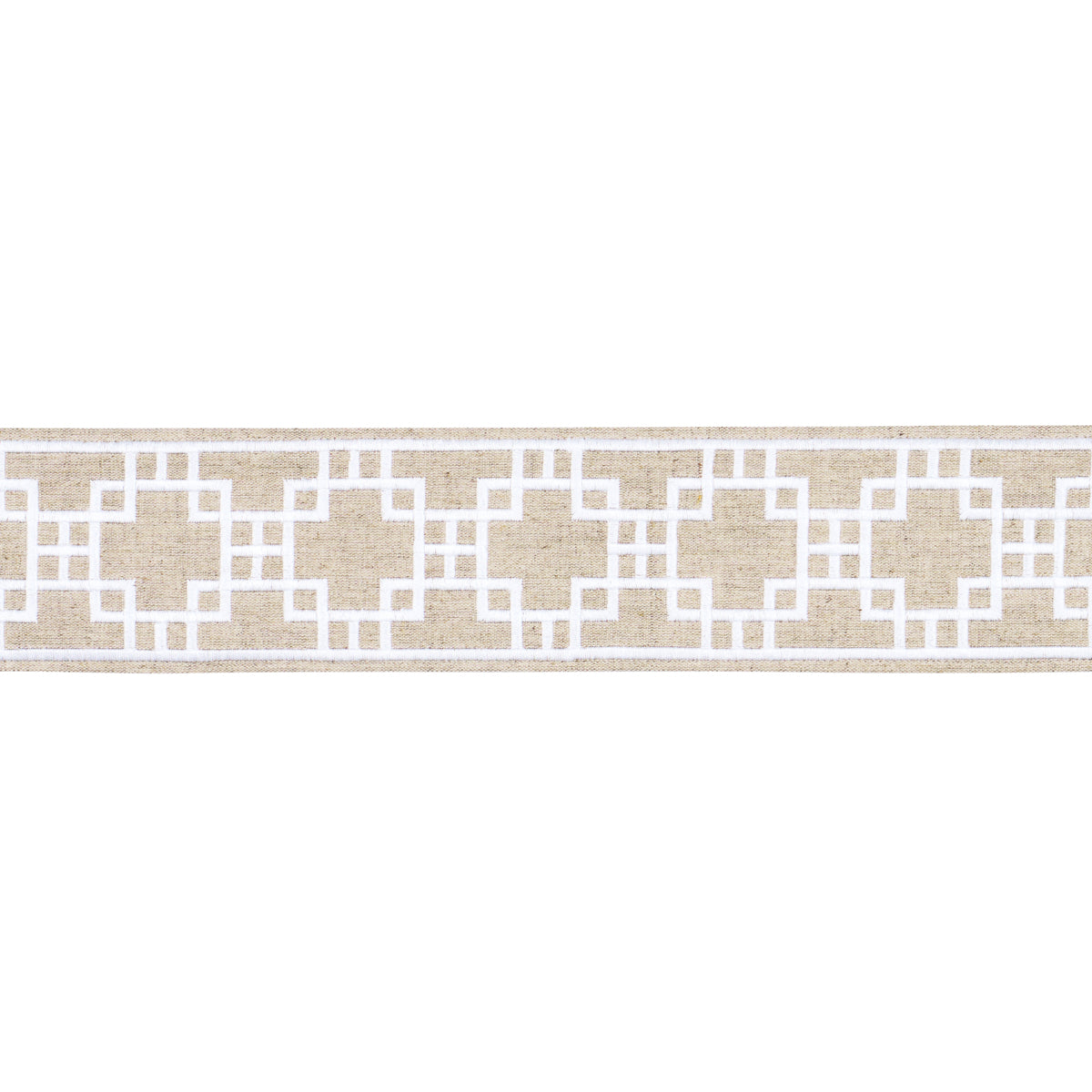 Purchase 83592 | Squared Away Trellis Tape, Natural - Schumacher Trim