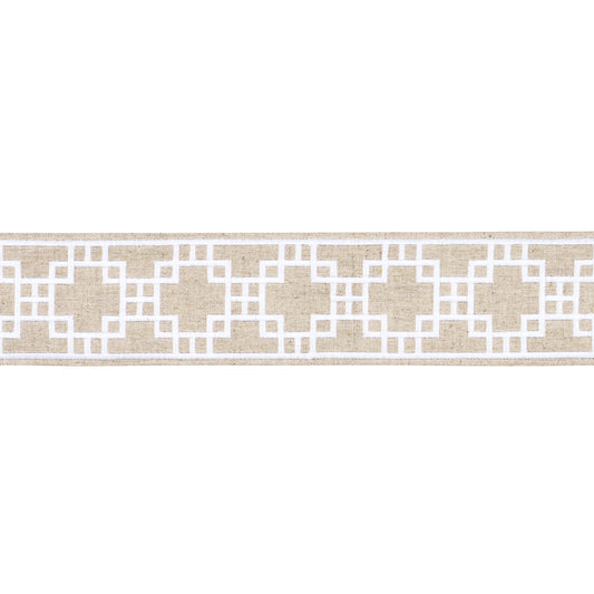 Purchase 83592 | Squared Away Trellis Tape, Natural - Schumacher Trim