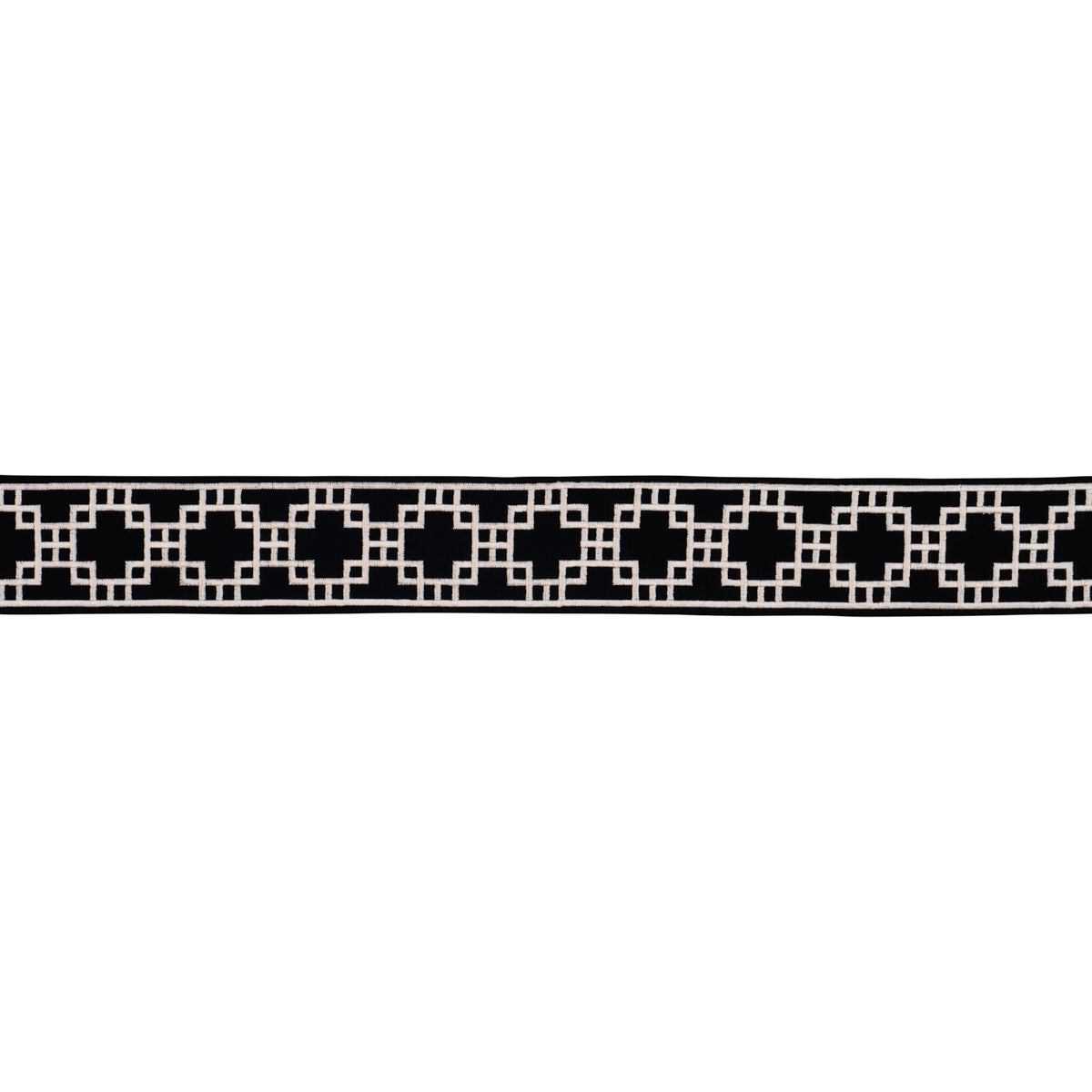 Purchase 83593 | Squared Away Trellis Tape, Black - Schumacher Trim