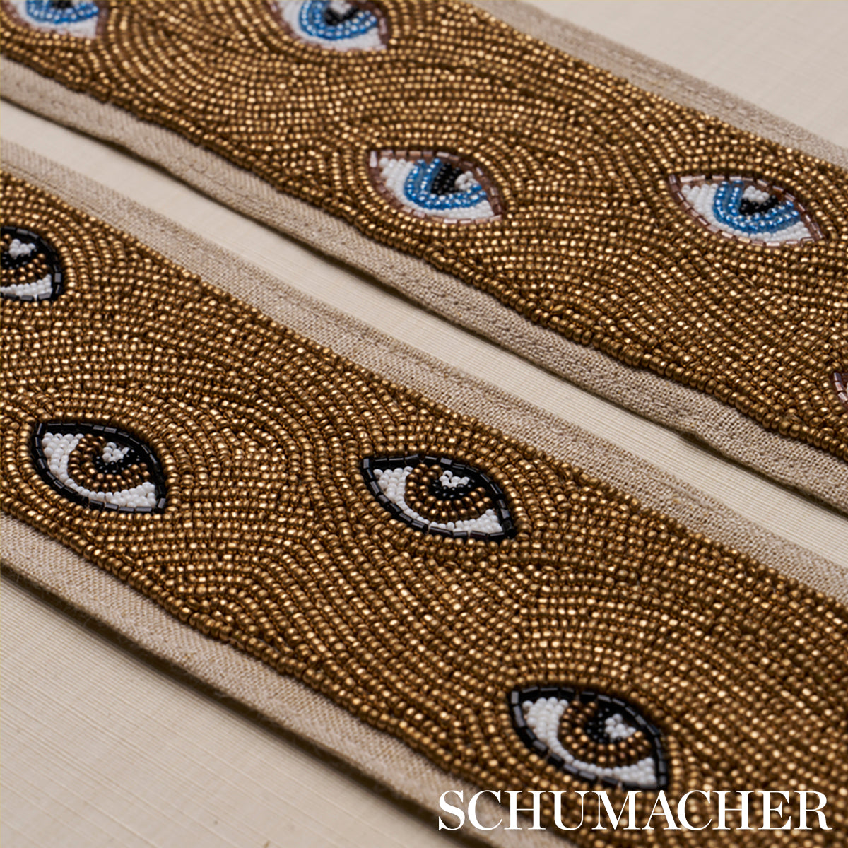 Purchase 83620 | Mind'S Eye Beaded Tape, Brown & Gold - Schumacher Trim