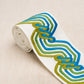 Purchase 83631 | The Twist Embroidered Tape, Peacock - Schumacher Trim