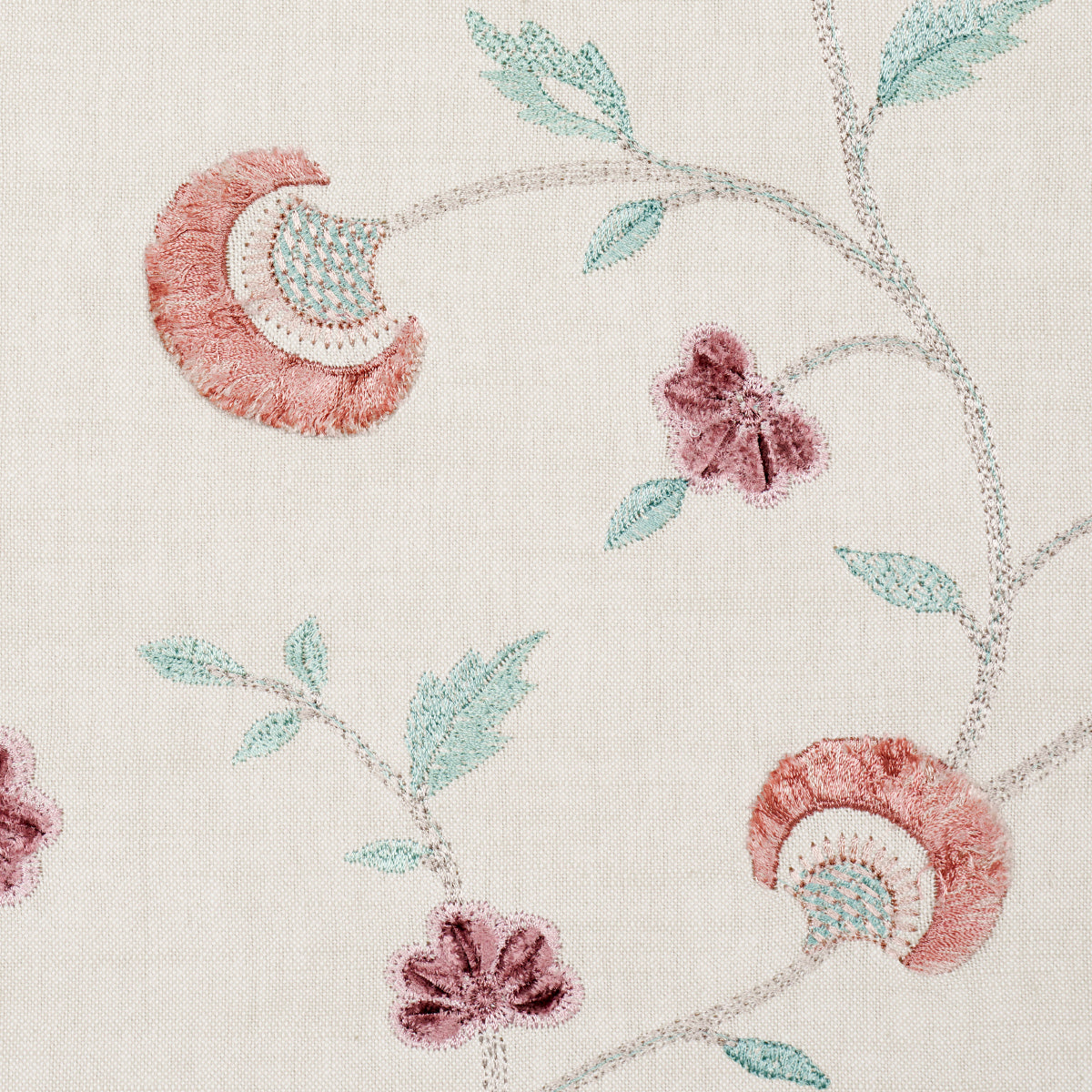 Purchase 83660 | Iyla Embroidery, Rose & Natural - Schumacher Fabric
