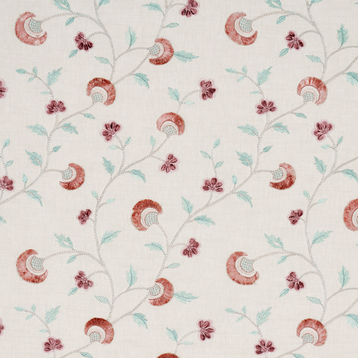 Purchase 83660 | Iyla Embroidery, Rose & Natural - Schumacher Fabric