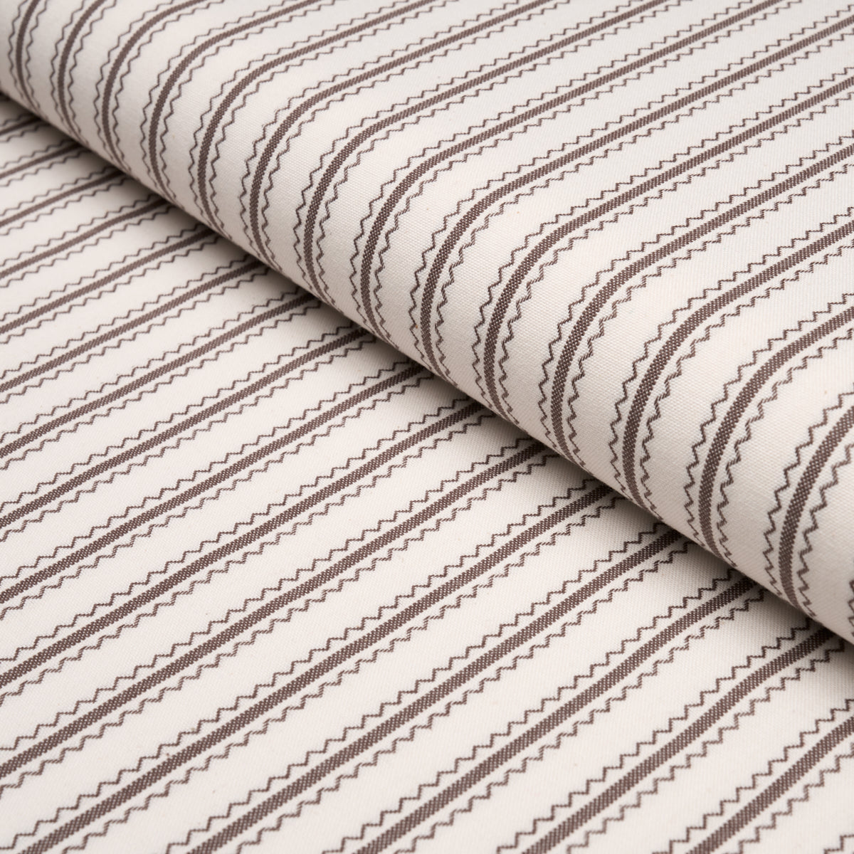 Purchase 83704 | Birdie Ticking Stripe, Brown - Schumacher Fabric