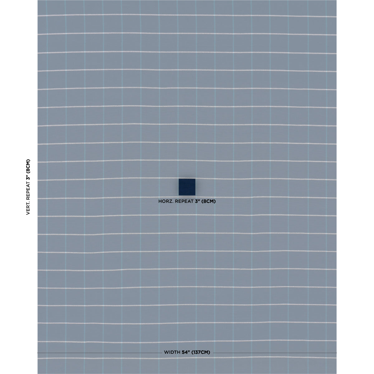 Purchase 83787 | Frannie Windowpane, Navy - Schumacher Fabric