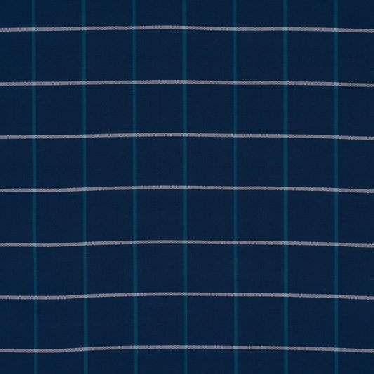 Purchase 83787 | Frannie Windowpane, Navy - Schumacher Fabric
