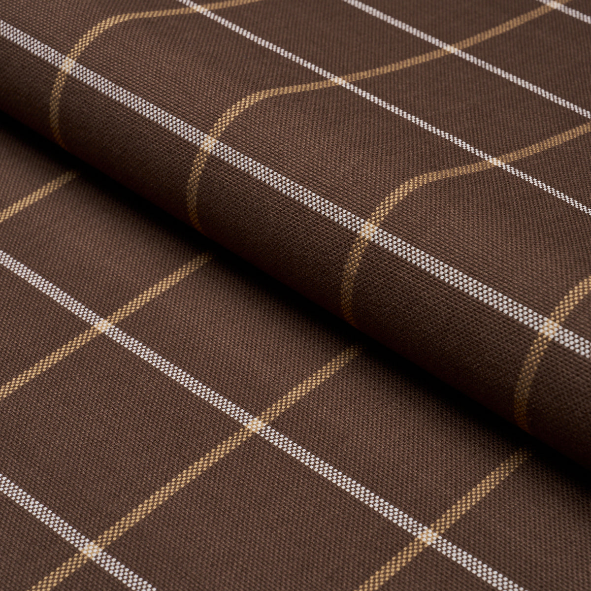 Purchase 83788 | Frannie Windowpane, Chocolate - Schumacher Fabric
