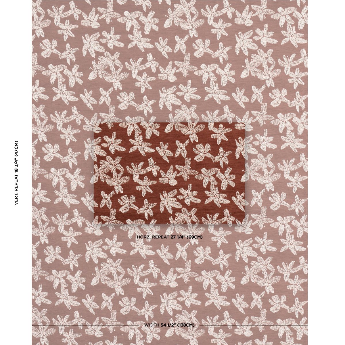 Purchase 83810 | Hibiscus, Teak - Schumacher Fabric