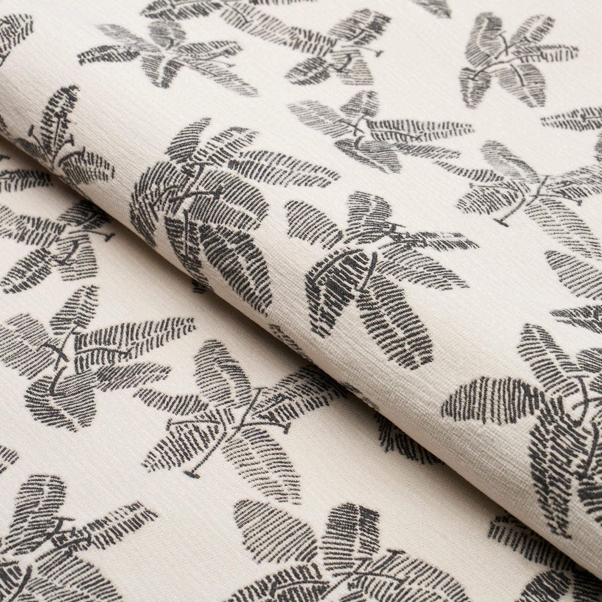 Purchase 83812 | Hibiscus, Black & White - Schumacher Fabric
