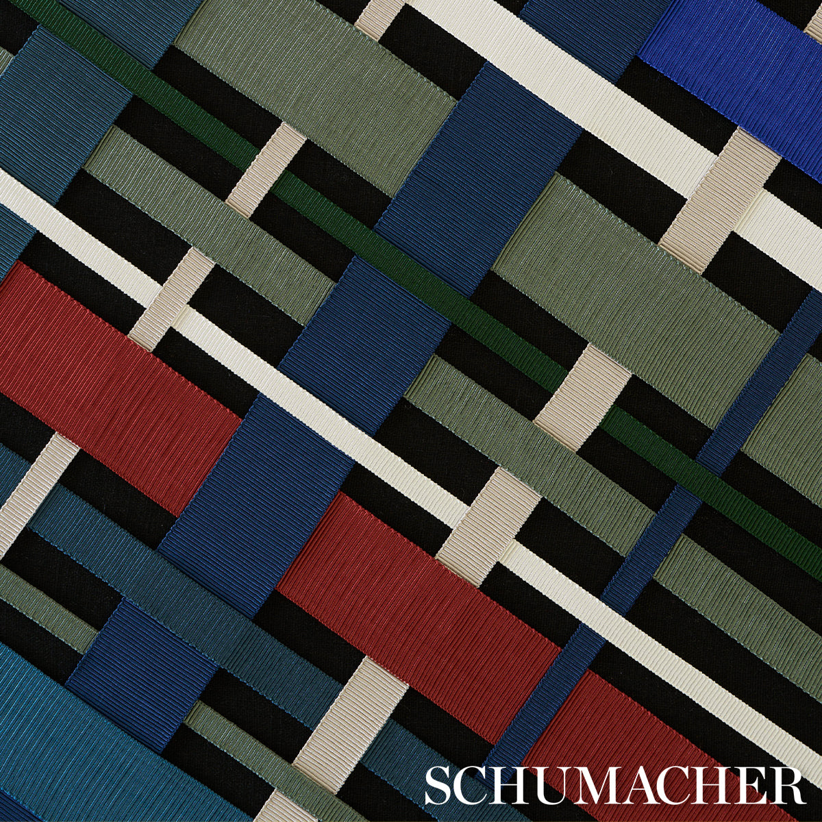 Purchase 83874 | Wide Faille Tape, Peacock - Schumacher Trim