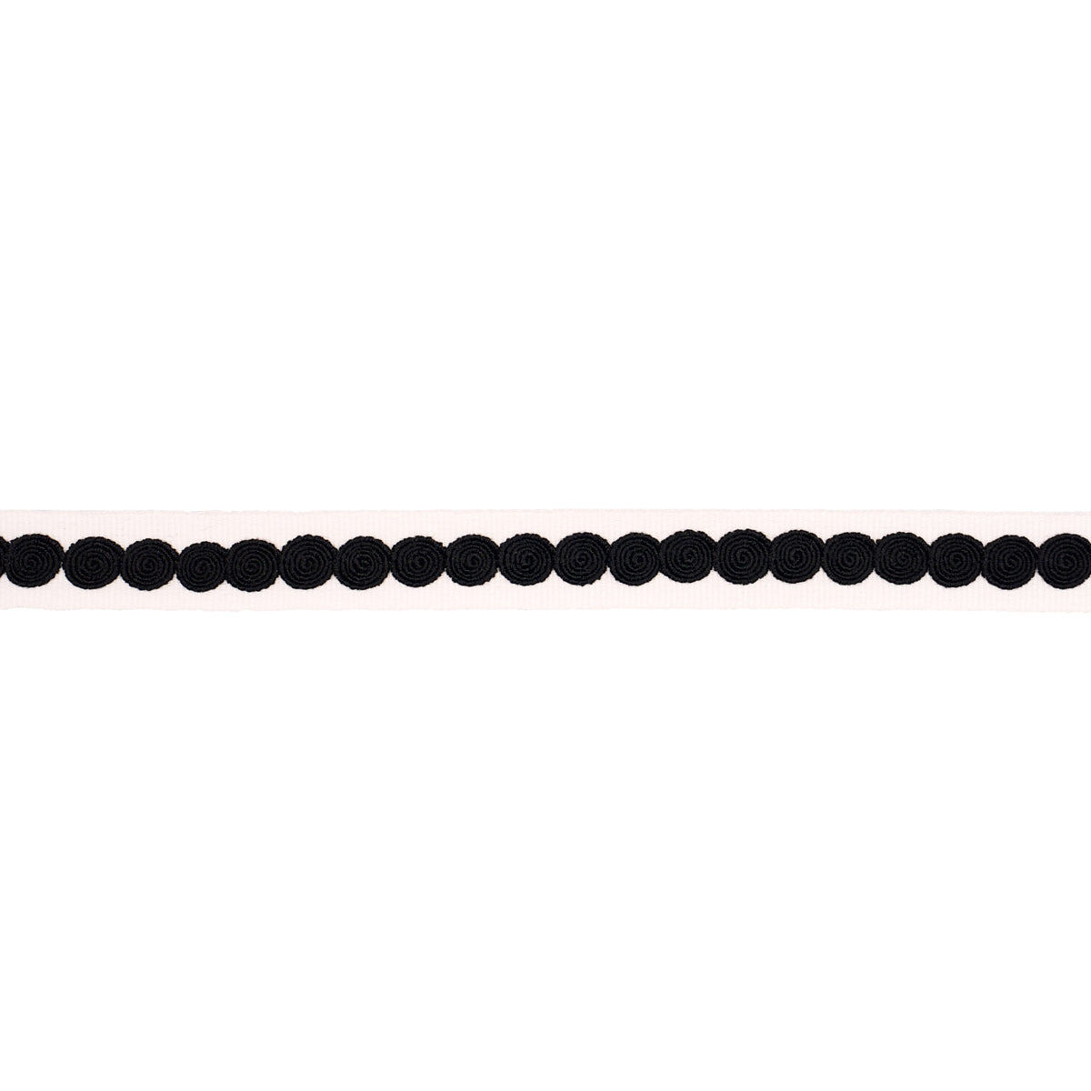 Purchase 83883 | Castille Tape Narrow, Black On Ivory - Schumacher Trim