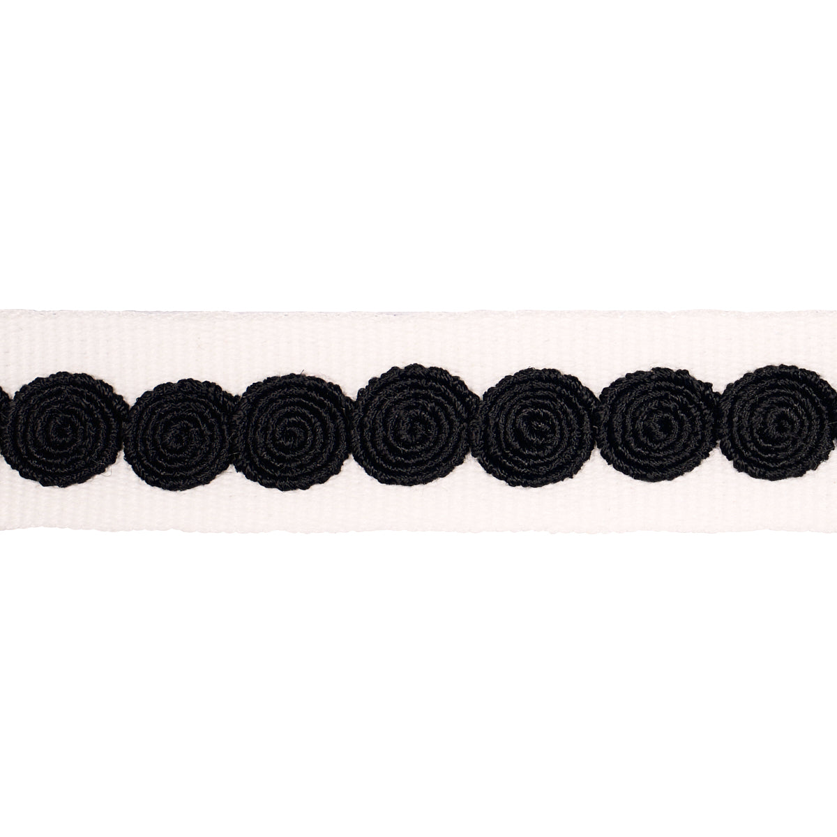 Purchase 83883 | Castille Tape Narrow, Black On Ivory - Schumacher Trim
