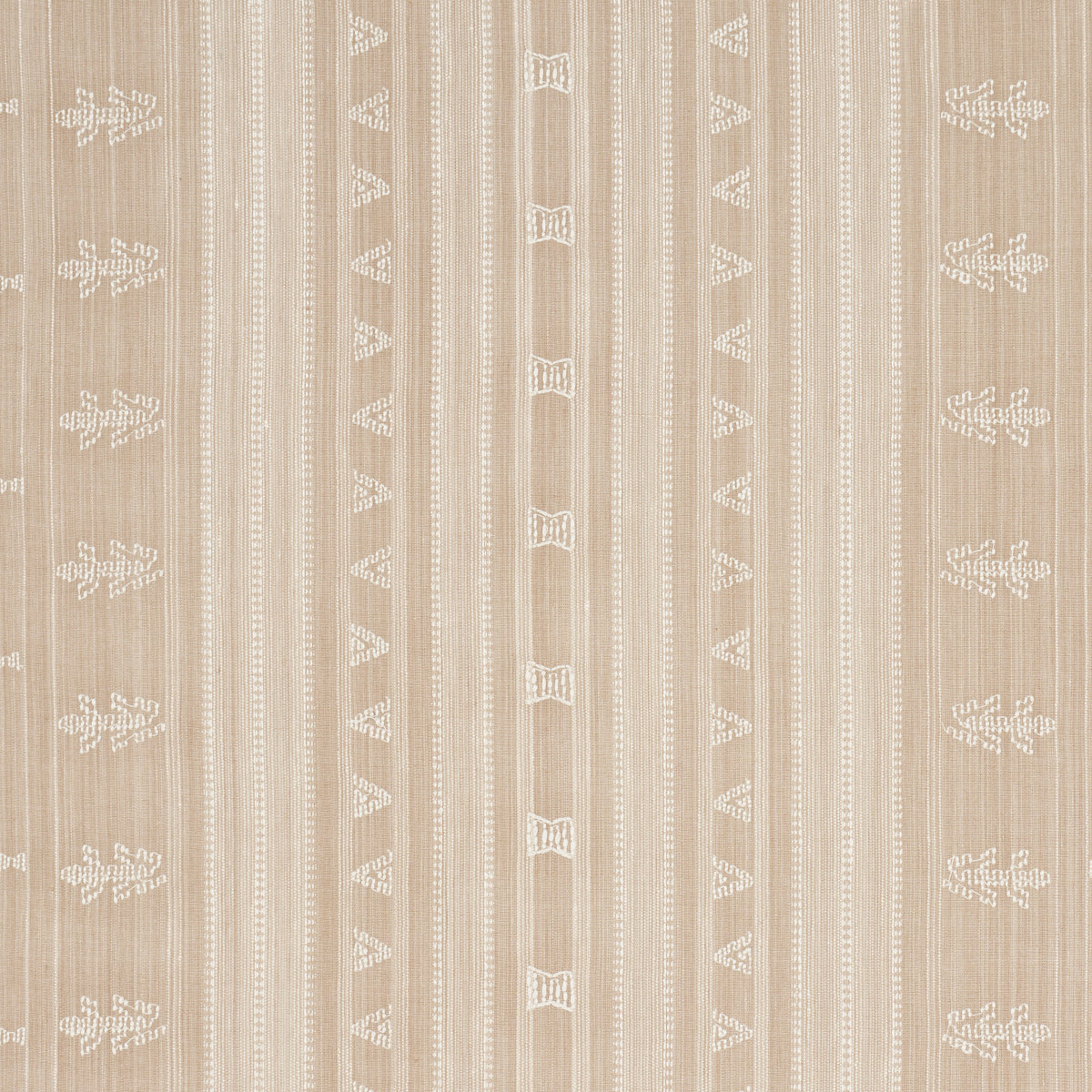 Purchase 84062 | Nima Embroidered Cotton Linen, Tan - Schumacher Fabric