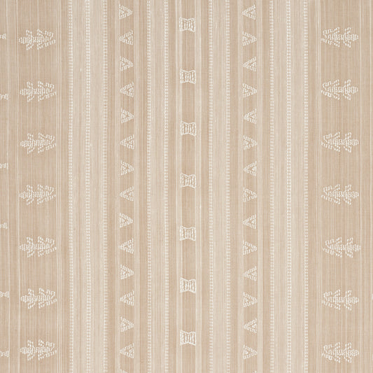Purchase 84062 | Nima Embroidered Cotton Linen, Tan - Schumacher Fabric