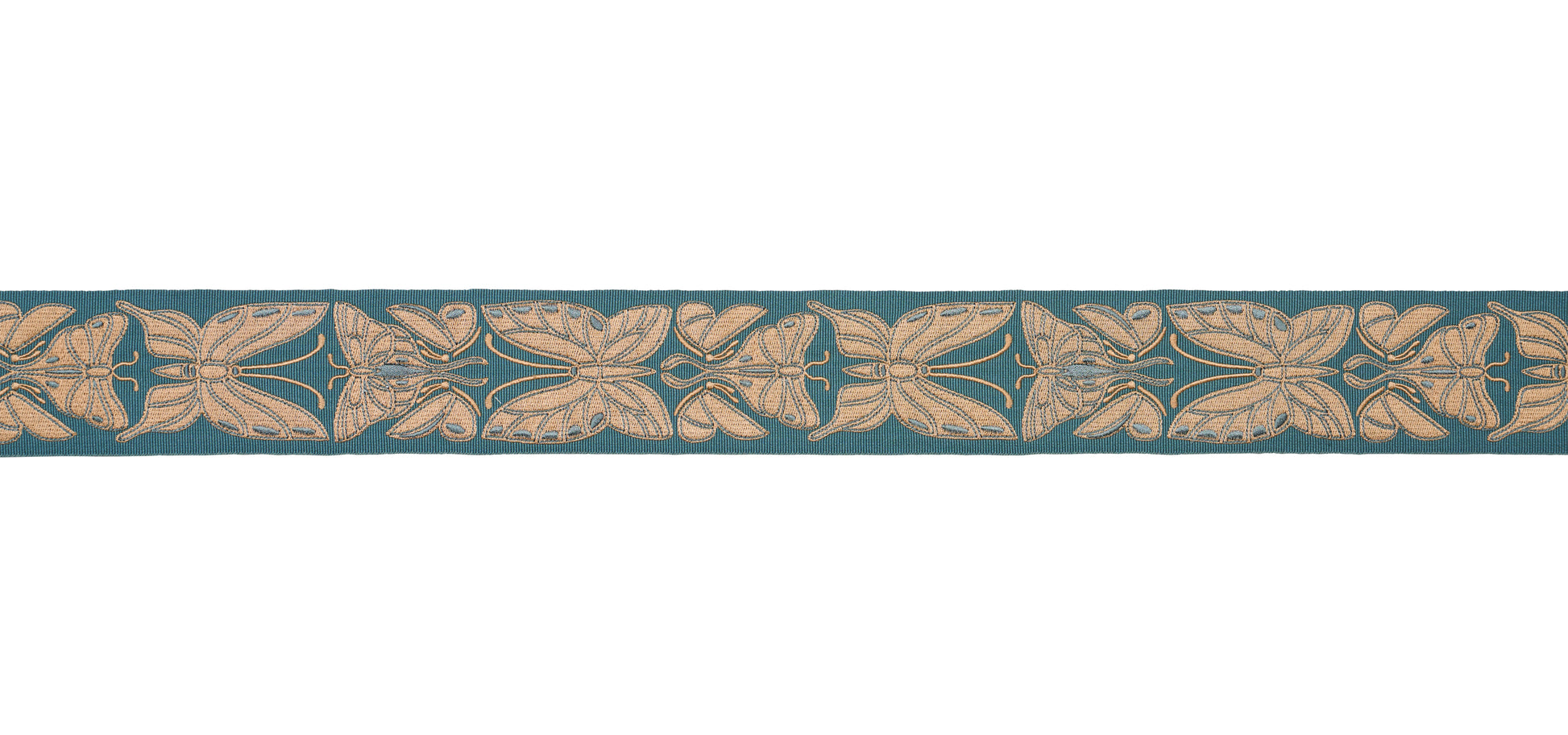 Purchase 84382 | Metamorphosis Tape, Teal & Gold - Schumacher Trim